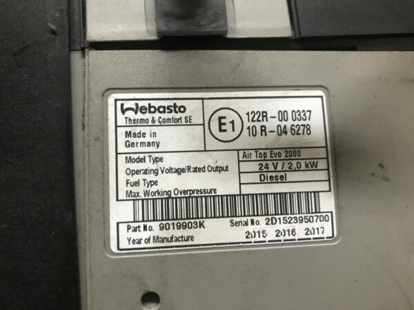 Volvo Webasto heater Air Top Evo 2000 - Image 3